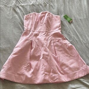 Lilly Pulitzer Hotty Pink Holiday Seersucker dress